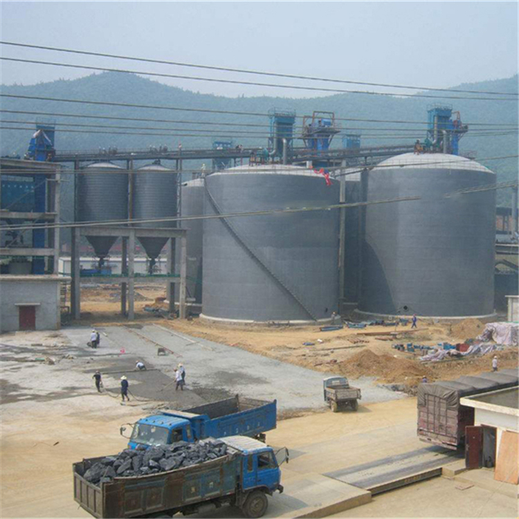 海南水泥钢板仓2座3000吨青岛项目进入施工